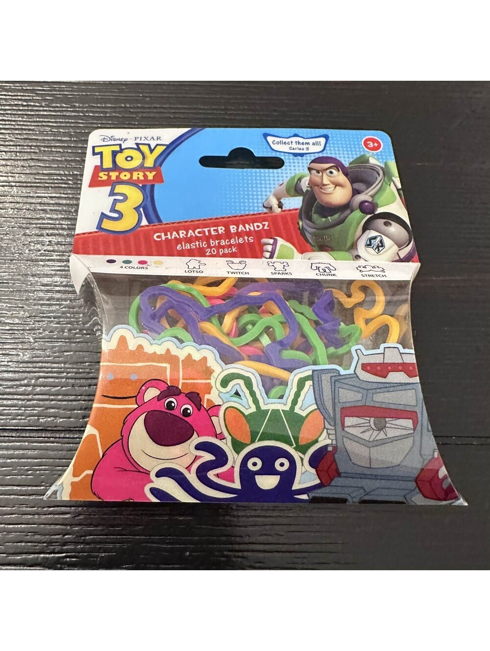 Disney Pixar Toy Story 3 Lotso Character Bandz Elastic Bracelets 20 Pack New